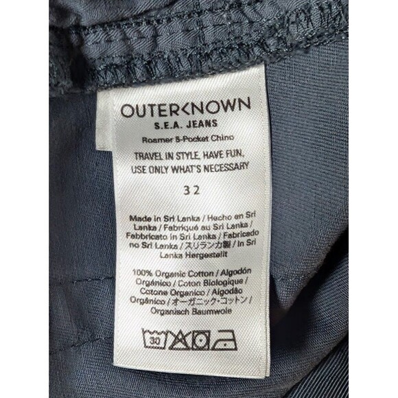 Outerknown S.E.A. Jeans Blue Gray Roamer 5 Pocket Chino Pants Men's 32x29 - Picture 4 of 8